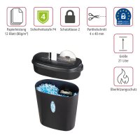 hama Home X12CD Aktenvernichter mit Partikelschnitt P-4,...