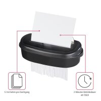 hama Home X12CD Aktenvernichter mit Partikelschnitt P-4, 4 x 40 mm, bis 12 Blatt