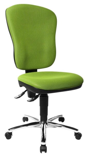 Topstar Bürostuhl Steel Point 80, 8189 BB5 Stoff grün, Gestell chrom