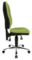 Topstar Bürostuhl Steel Point 80, 8189 BB5 Stoff grün, Gestell chrom