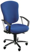 Topstar Bürostuhl Steel Point 80, 8189 BB6 Stoff blau, Gestell chrom