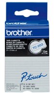 brother Schriftband TC-203 TC203, 12 mm, blau auf...