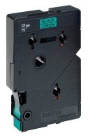 brother Schriftband TC-701 TC701, 12 mm, schwarz auf grün, 1 St.
