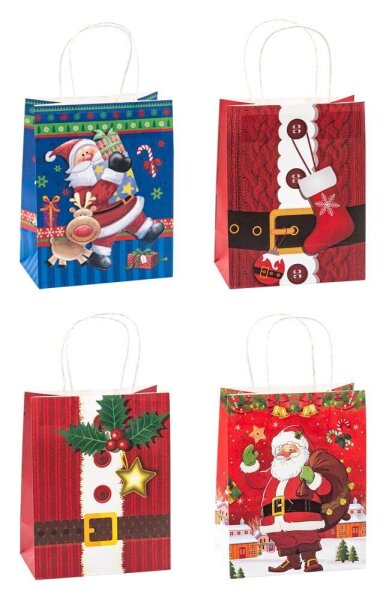12 TSI Geschenktüten Weihnachten Serie 3 Motiv sortiert 18,0 x 23,0 cm