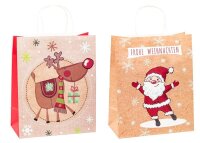 6 TSI Geschenktüten Weihnachten Kraftpapier Serie 1...