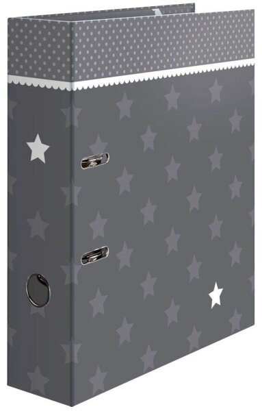 HERMA Stars Motivordner grau mit Bordüre 7,0 cm DIN A4