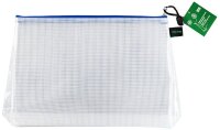 FolderSys Reißverschlussbeutel DIN A4 transparent/blau 0,28 mm, 1 St.