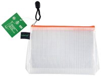 FolderSys Reißverschlussbeutel DIN A6 transparent/orange 0,28 mm, 1 St.
