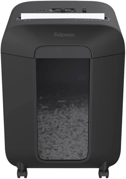 AKTION: Fellowes Powershred LX85 Aktenvernichter mit Partikelschnitt P-4, 4 x 40 mm, bis 12 Blatt, schwarz mit 25 Euro CashBack
