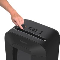 AKTION: Fellowes Powershred LX85 Aktenvernichter mit Partikelschnitt P-4, 4 x 40 mm, bis 12 Blatt, schwarz mit 25 Euro CashBack