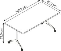 Quadrifoglio Mehrzwecktisch Pop-up beton, dunkelgrau...