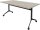 Quadrifoglio Mehrzwecktisch Pop-up beton, dunkelgrau rechteckig, T-Fuß-Gestell grau, 160,0 x 80,0 x 74,0 cm