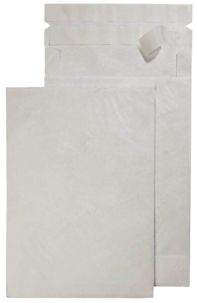 BONG Faltentaschen Tyvek® E-Commerce ca. DIN B4 ohne Fenster weiß mit 5,0 cm Falte, 50 St.