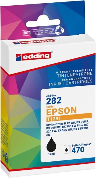 edding EDD-282 schwarz Druckerpatrone kompatibel zu EPSON T1291L