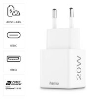 hama Ladeadapter weiß, 20 Watt