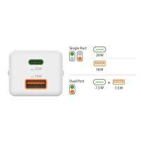 hama Ladeadapter weiß, 20 Watt
