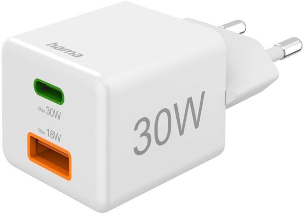hama Ladeadapter weiß, 30 Watt