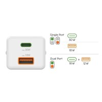 hama Ladeadapter weiß, 30 Watt