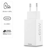 hama GaN-Ladeadapter weiß, 65 Watt