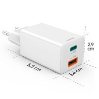 hama GaN-Ladeadapter weiß, 45 Watt