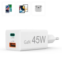 hama GaN-Ladeadapter weiß, 45 Watt