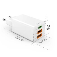 hama GaN-Ladeadapter weiß, 45 Watt