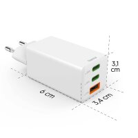 hama GaN-Ladeadapter weiß, 65 Watt