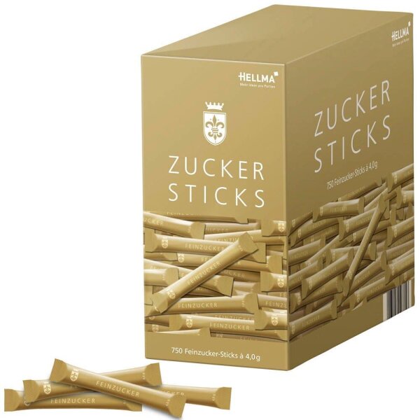 HELLMA  Goldline Zuckersticks, 750 x 4,0 g