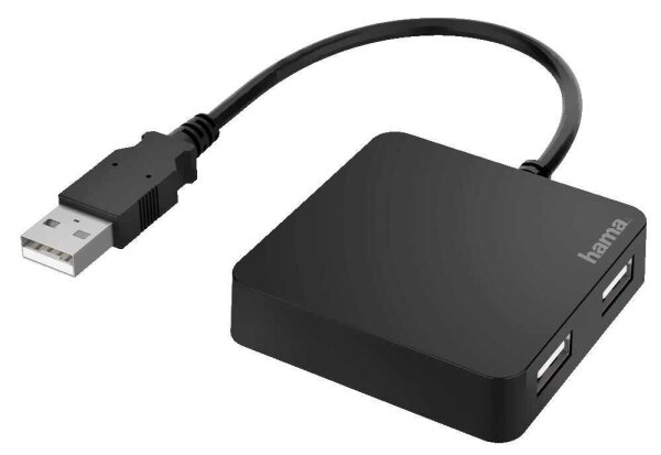 hama USB-Hub 4-fach schwarz