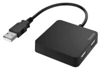 hama USB-Hub 4-fach schwarz