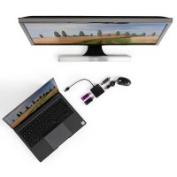 hama USB-Hub 4-fach schwarz