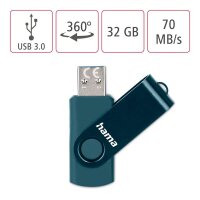 hama USB-Stick Rotate petrolblau 32 GB, 1 St.