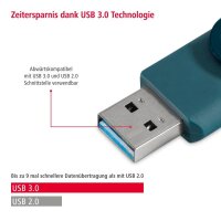hama USB-Stick Rotate petrolblau 32 GB, 1 St.
