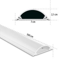 hama halbrund PVC Kabelkanal 100,0 cm weiß
