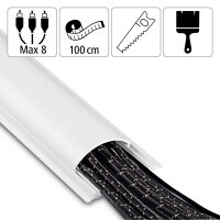 hama halbrund PVC Kabelkanal 100,0 cm weiß