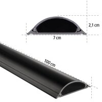hama halbrund PVC Kabelkanal 100,0 cm schwarz
