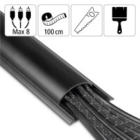 hama halbrund PVC Kabelkanal 100,0 cm schwarz