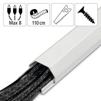 hama eckig Alu Kabelkanal 110,0 cm weiß