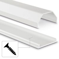 hama eckig Alu Kabelkanal 110,0 cm weiß