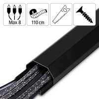 hama eckig Alu Kabelkanal 110,0 cm schwarz