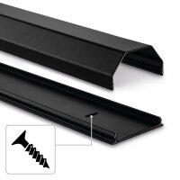 hama eckig Alu Kabelkanal 110,0 cm schwarz