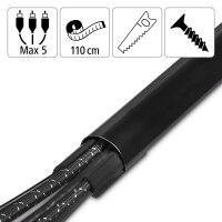 hama halbrund Alu Kabelkanal 110,0 cm schwarz