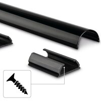 hama halbrund Alu Kabelkanal 110,0 cm schwarz