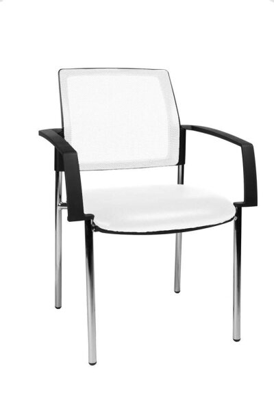 Topstar Besucherstühle BtoB 10 BB290A S03 weiß Stoff, 2 St.