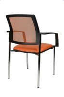 2 Topstar Besucherstühle BtoB 10 BB290A S14 orange Stoff