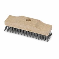 Nölle Drahtbesen Stahldraht grau Holz 22,0 cm breit