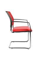 Topstar Besucherstühle BtoB 20 BB490A S01 rot Stoff, 2 St.