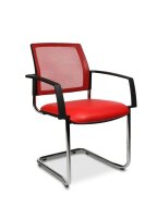 Topstar Besucherstühle BtoB 20 BB490A S01 rot Stoff, 2 St.