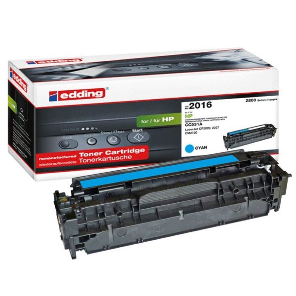 edding EDD-2016  cyan Toner kompatibel zu HP 304A (CC531A)