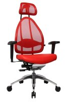 Topstar Bürostuhl Open Art, J1900S01 Stoff rot, Gestell alu